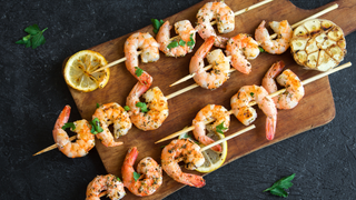 Grilled Lemon Garlic Shrimp Skewers