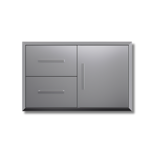 34-Inch Double Drawer-Door Combo