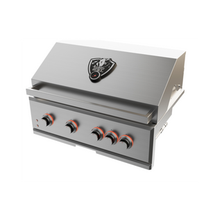 34-Inch 4-Burner Grill w/ Rotisserie Kit & Motor